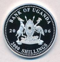 Uganda 2006. 2000Sh Ag "A labdarúgás halhatatlanjainak csarnoka - Olaszország 1960-as évek / Gi...