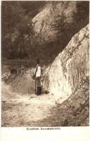 Szováta, Sovata; Sósziklák. Borbély Gyula kiadása 1917. Dr. Radványi A. tanár felvétele / salt rocks (EK)