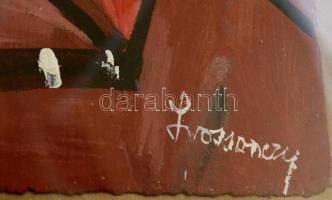 Lossonczy jelzéssel: Fej. Vegyes technika, papír, üvegezett keretben, 29×26 cm