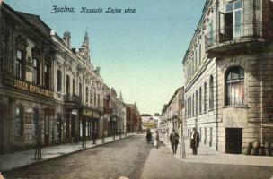 Zsolna, Zilina; Kossuth Lajos utca, Scheer Bertalan és Társa üzlete, kiadja Buxbaum József (EK)