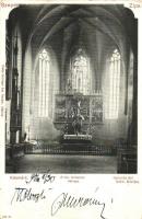 Késmárk, Kezmarok; Katolikus templom belső, kiadja Feitzinger Ede / church interior (EK)