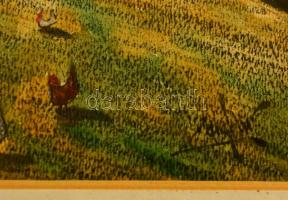 Olvashatatlan jelzéssel: Hegyi táj. Vegyes technika, papír, jelzett, 25×18 cm