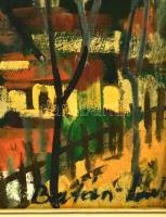 Batári László (1920-1997): Dunai táj. Olaj, farost, jelzett, fa keretben, 60×80 cm