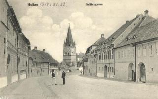 1914 Nagydisznód, Heltau, Cisnadie; Utca / Gräfengasse / street view
