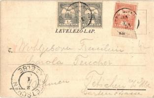 1901 Bánffyhunyad, Huedin; A pártás leány. Erdélyi népviselet, folklór. Kapható Fehér Mártonnál / Tr...