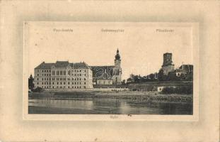 1914 Győr, Papnevelde, Székesegyház, Püspökvár. kiadja Herman Izidor