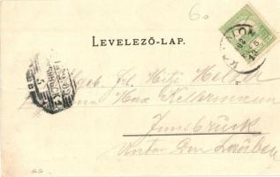 1902 Kőhalom, Reps, Rupea; Café Zerbes mit Garten, Bezirksgericht, Sparkassa. Verlag v. Hans Gross /...