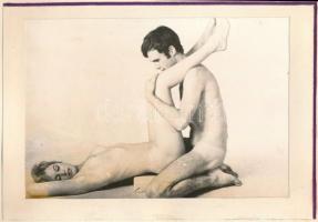 Pornográf jelenetek, 13 db fotó albumlapokon, 9×12 cm