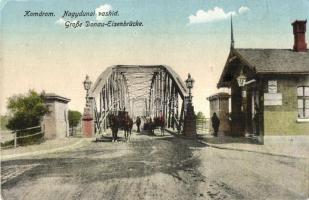 Komárom, Komárno; Nagy-Duna vashíd / Große Donau Eisenbrücke / Danube iron bridge (r)