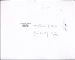 1986 Jankovszky György(1946-): Víkend ház XIV, feliratozva, aláírt, pecséttel jelzett, részben színe...