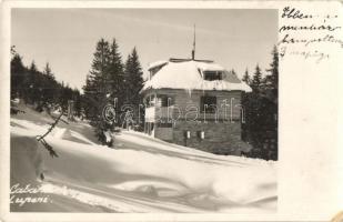 1936 Lupény, Lupeni, Schylwolfsbach; menház télen / rest house in winter. photo