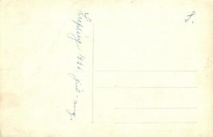 1936 Lupény, Lupeni, Schylwolfsbach; utcakép, templom / street view with church. photo  (fa)