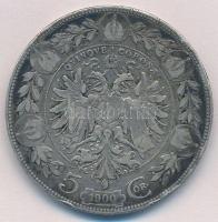 Ausztria 1900. 5K Ag "Ferenc József" T:2-,3 
Austria 1900. 5 Corona Ag "Franz Joseph...