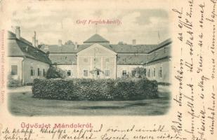 1899 Mándok, Gróf Forgách kastély. Divald
