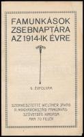 1914 Famunkások zsebnaptára az 1914. évre. 9. évf. Szerk.: Weltner Jakab. Bp.,1914,Magyarországi Fam...