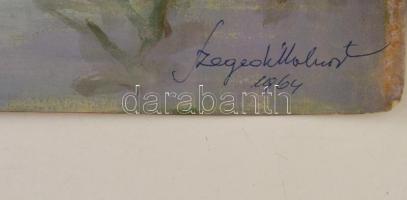 Szegedi Molnár Géza (1906-1970): Folyópart. Akvarell, papír, jelzett, felcsavarva, 46×58 cm