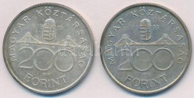 1993. 200Ft Ag "MNB" (2x) T:2