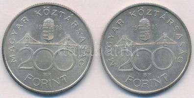 1993. 200Ft Ag "MNB" (2x) T:2