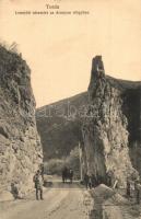 1913 Torda, Turda; Leánykő út részlet az Aranyos völgyben / Valea Ariesului, rock