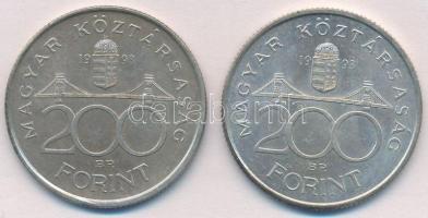 1993. 200Ft Ag "MNB" (2x) T:2