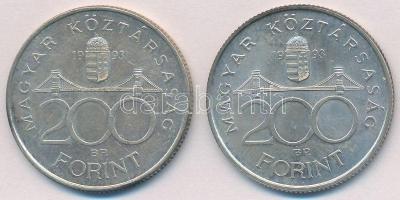 1993. 200Ft Ag "MNB" (2x) T:2