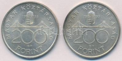 1993. 200Ft Ag "MNB" (2x) T:2