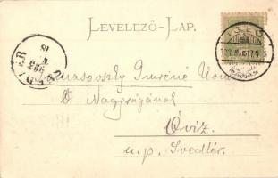 1903 Igló, Iglau, Spisská Nová Ves; színház. Tomasovszky Imre főerdész levele feleségének / theatre,...
