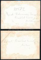 cca 1935 Budapest, Az Erzsébet királyné emlékmű és szobor a pesti Eskü téren, 3 db fotó, hátoldalon ...