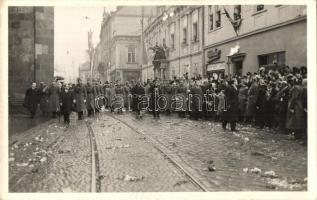 1938 Kassa, Kosice; bevonulás, Horthy Miklós és Purgly Magdolna / entry of the Hungarian troops
