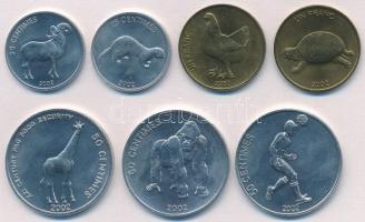Kongó 2002. 25c (2xklf) + 50c (3xklf) + 1Fr (2xklf) T:1-,2 Congo 2002. 25 Centimes (2xdiff) + 50 Centimes (3xdiff) + 1 Franc (2xdiff) C:AU,XF