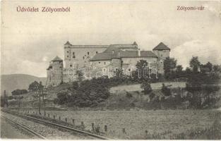 Zólyom, Zvolen; vár, vasúti sín / Schloss / castle, railway tracks (EK)