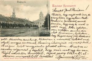 1900 Rozsnyó, Roznava; Rákóczy tér. Pauchly Nándor kiadása / square (fl)