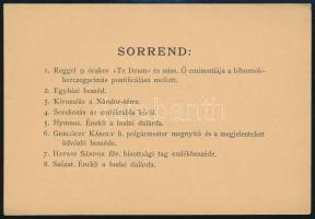 1886 Bp., Meghívó Buda vára visszafoglalásának 200-ik évfordulója alkalmából rendezett ünnepélyes is...