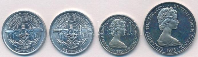 Vegyes: Hegyi-Karabah 2004. 1D (2xklf) + Brit Virgin-szigetek 1973. 5c + 25c T:1- (kettő eredetileg ...