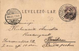 1900 Besztercebánya, Banská Bystrica; IV. Béla tér keletről, Herritz János, Barth üzlete. Ilona műin...