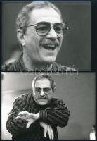 Nino Manfredi (1921-2004) színész Budapesten, 2 db feliratozott sajtófotó, 12,5×18 cm