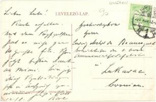 1911 Eger, Széchenyi utca, Czeizler Márton cipő raktára, Bukta István borbély és fodrász, Bauer fegy...