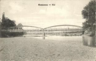 1914 Homonna, Humenné; Híd / Brücke / bridge (szakadás / tear)