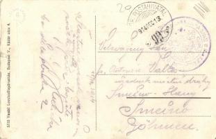 1914 Homonna, Humenné; Híd / Brücke / bridge (szakadás / tear)