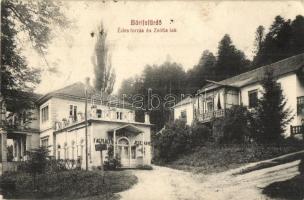 1911 Bártfafürdő, Bardejovské Kúpele, Bardiov; Édes forrás és Zsófia lak (fagylalt és jeges kávé kapható) / villas (ice cream and ice coffee) (EK)