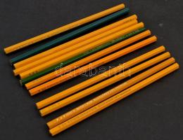 12 db Hardmuth hegyezetlen ceruza, különböző keménységben és fajtában (Koh-i-Noor, Mephisto, Amos, Gold Star)