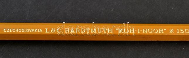 12 db Hardmuth hegyezetlen ceruza, különböző keménységben és fajtában (Koh-i-Noor, Mephisto, Amos, G...