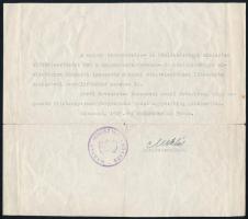1945 Bp., miniszteri osztályfőnöki kinevezés, bélyegzővel, Dálnoki Miklós Béla miniszterelnök aláírásval