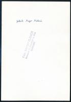 Vattay Elemér (1931-2012): Fenyő Bözsi, Major Máté építész felesége társaságban, a falon Vattay Elem...