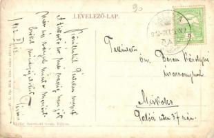 Tállya, Rákóczi fő út, Vendéglő, étterem, bor és sörcsarnok. W. L. Bp. 5578. Kiadja Auerswald Gyula ...