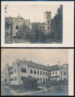 cca 1910 Azonosítatlan kastély és lakói, 3 db fotólap, 9×14 cm