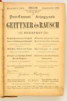 1885 Geittner és Rausch. Budapest. Műszaki központi üzlet és konyhaszerelékek-raktára, Malomkőgyár é...