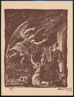 Rudnay Gyula (1878-1957): Jelenés, cinkográfia, papír, jelzett a cinkográfián, 19×15 cm