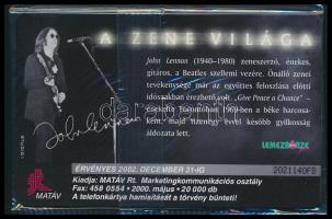 2000 John Lennon  használatlan telefonkártya, bontatlan csomagolásban, Sorszámozott,