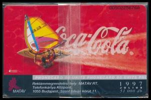 1997 Coca Cola beach house Siófok,  használatlan telefonkártya, bontatlan csomagolásban